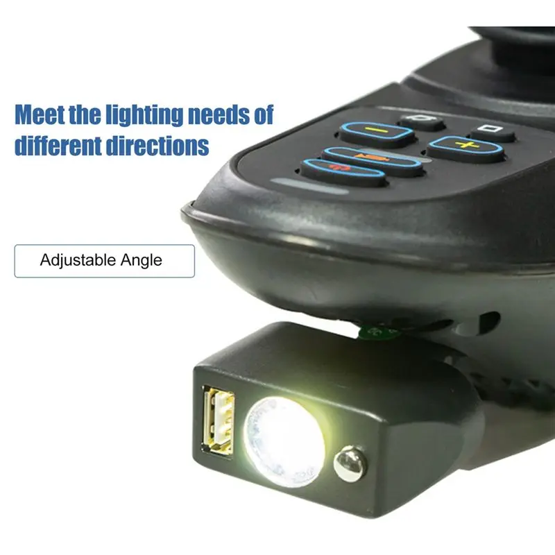 ABKW-Electric Wheelchair Light 3 Pin XLR,USB Charging Adjustable Angle LED Power Wheelchair Lighting Controller For Night