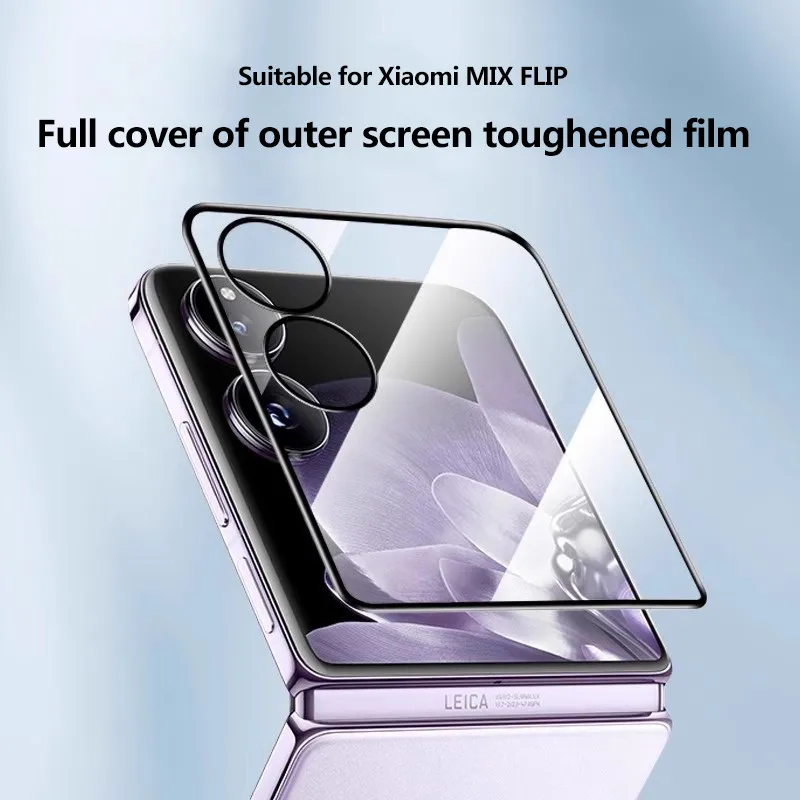 Full Cover HD Tempered Film For Xiaomi Mix Flip Outter Screen Protector Anti-scratch Wear-resistant Protective Glass