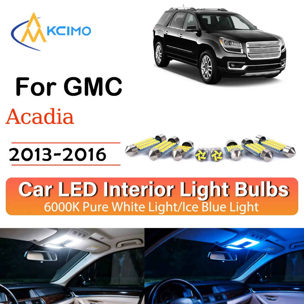 

High Quality LED Interior Lights For GMC Acadia 2013-2016 Two Colors Choice Super Bright Easy Install Decor