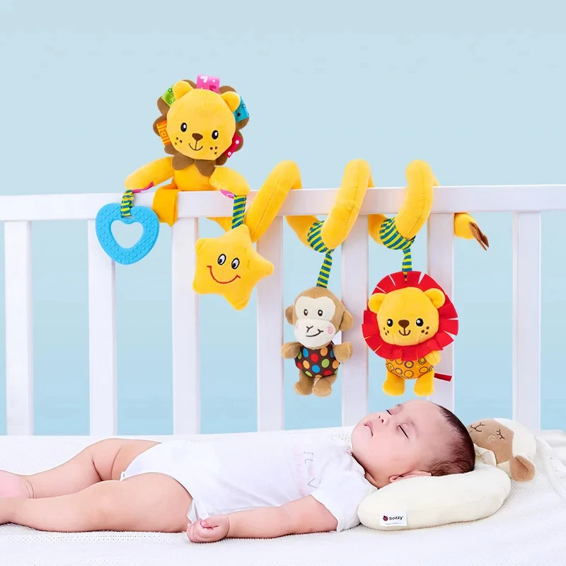 Crib Bumper Rattle Baby Toys 0 12 Months Newborns Cloth Book Double-sided Around Crib Baby Book Early Learning Toys For Babies