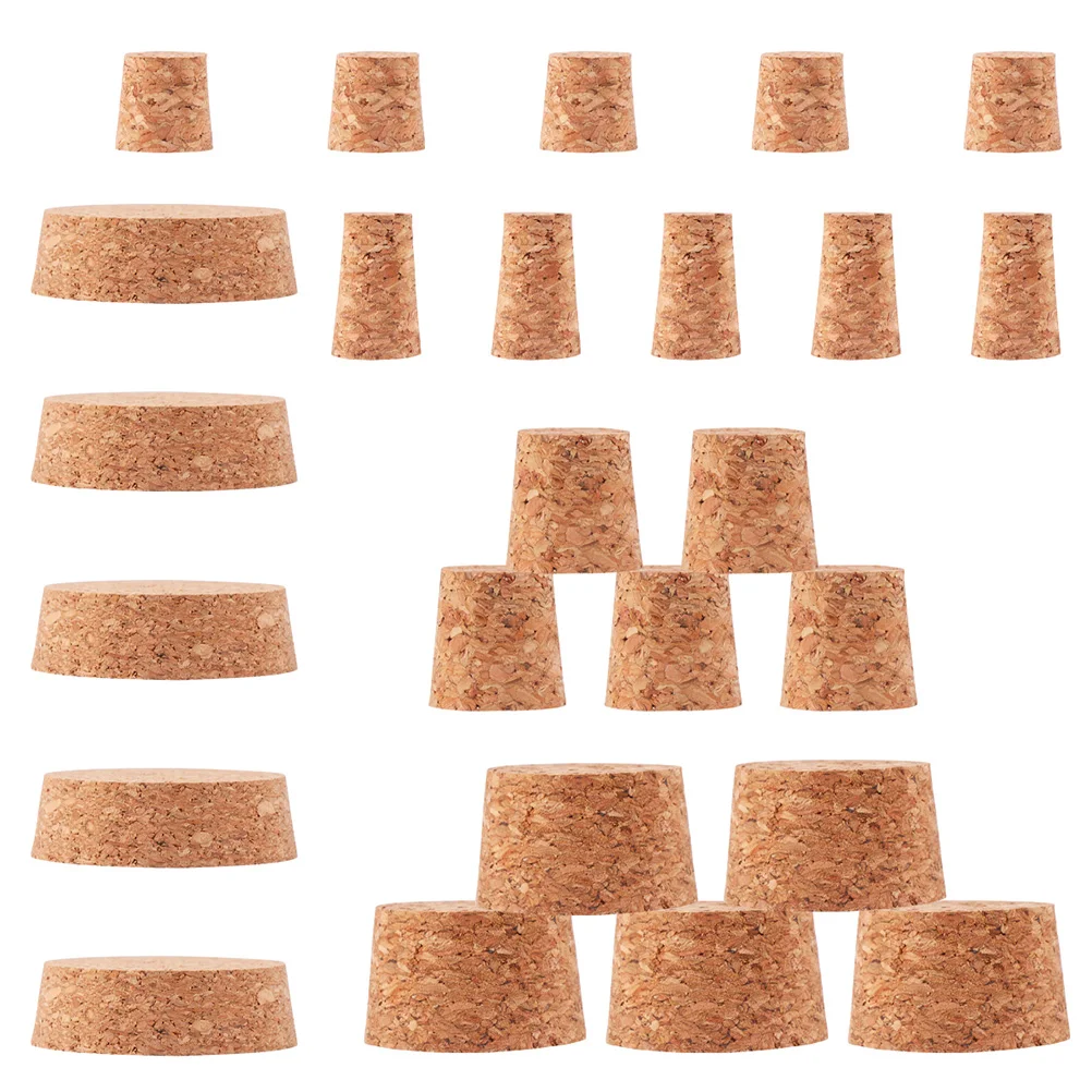 30 Pcs Cork Stopper Plug Alcohol Sealed Bottle Stoppers Sealing Cover Office Aunglasses