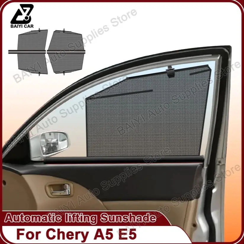 

For Chery A5 E5 Side window sunshade Front rear windows Sun protection Blackout curtain Auto lifting curtains Car accessories