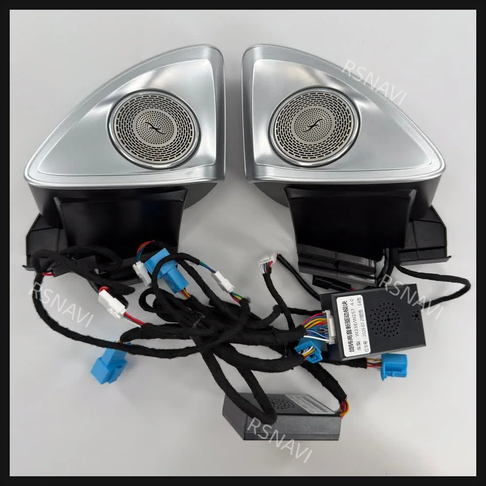 4D Rotating Tweeters with Ambient Lighting for Mercedes-Benz CLS C257 2018-2023 High-Frequency Car Audio Interior Retrofit Parts