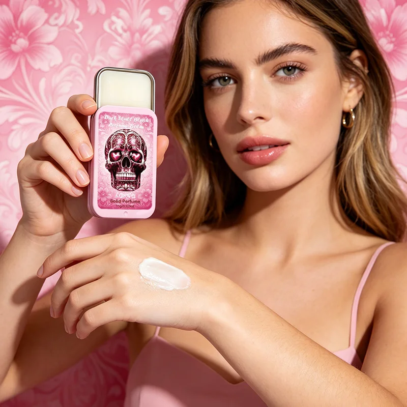 Lemonfay Edgy Romantic, Crema Perfumada Sólida en Estuche Metálico Rosa, Aroma Dulce y Seductor para Fiestas, Clubes, Uso Casual, Fragancia de Bolsillo para Mujer