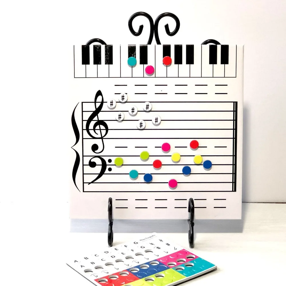 Writing Music Score Whiteboard Erasable Reusable Music Teaching Tool Dry Wipe Practice Magnetic Music Notes Stickers