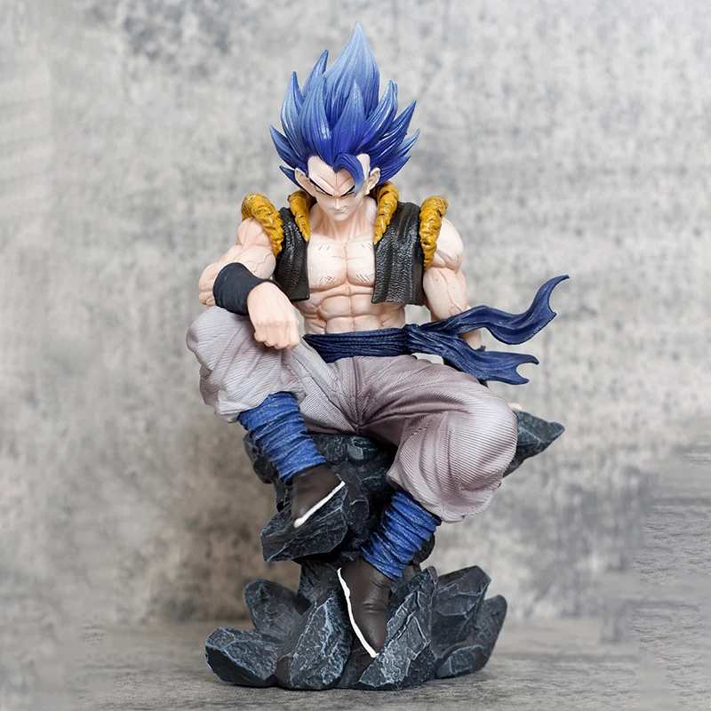 23cm Anime Dragon Ball Z Action Figure Toys DBZ Gogeta con tre teste Figuras Manga Figurine GK Statue Model Ornament Gift