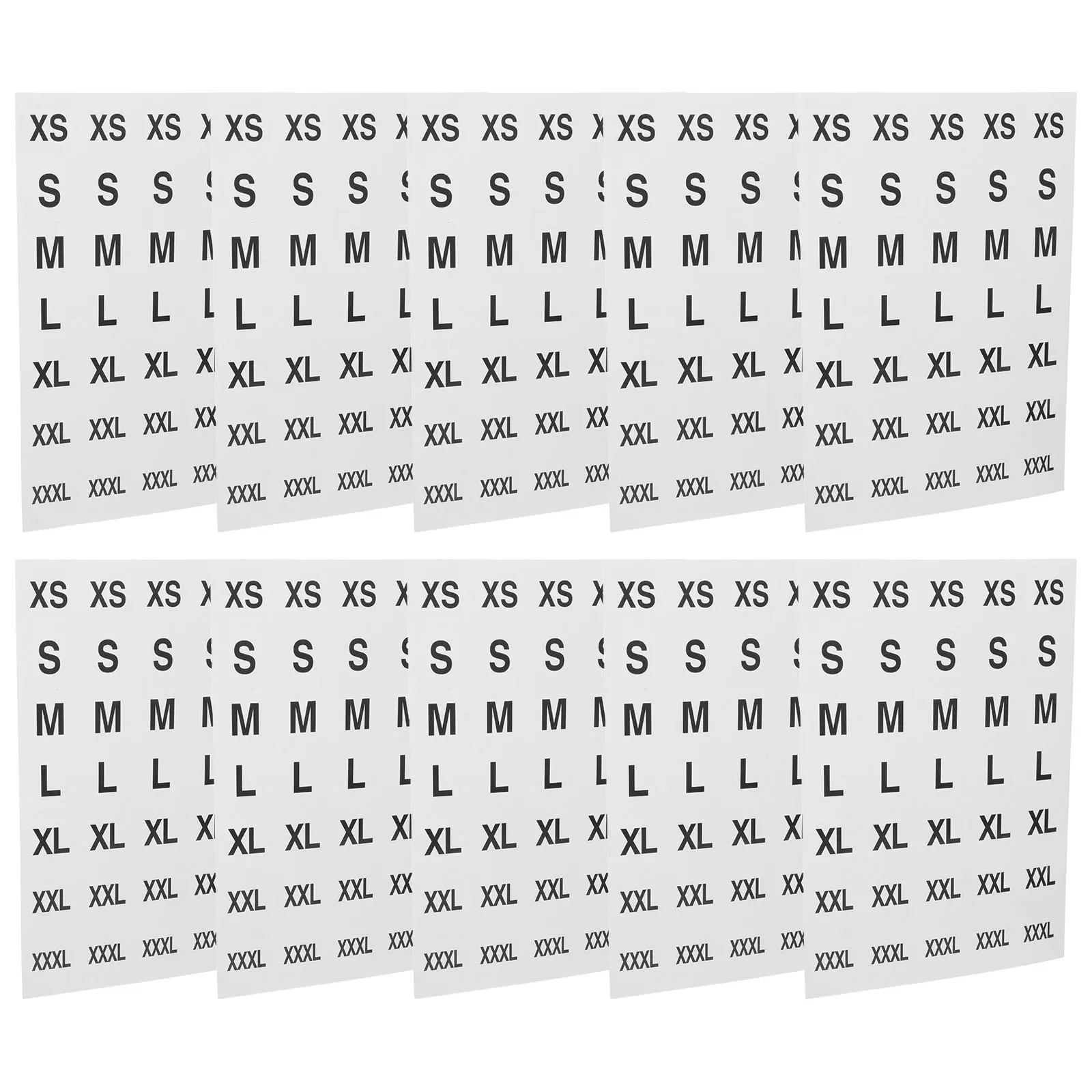 350Pcs Stiker Label Bulat Hitam Perekat untuk Pakaian Label Ukuran Toko Ritel Kaos Label Perekat Bulat