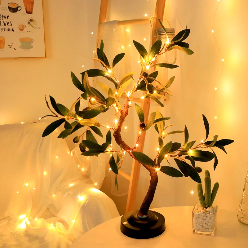 Luci a LED per albero, lampada decorativa per atmosfera, per interni, soggiorno, camera da letto, negozio, ufficio, decorazione domestica