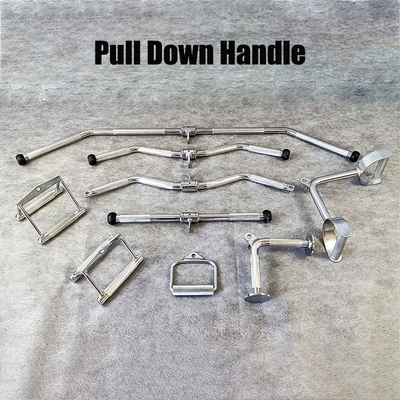 Pull-down Fitness Handle Solid Electroplating Pull Back Bar Triceps Muscle Exercise Solid Rowing T-bar