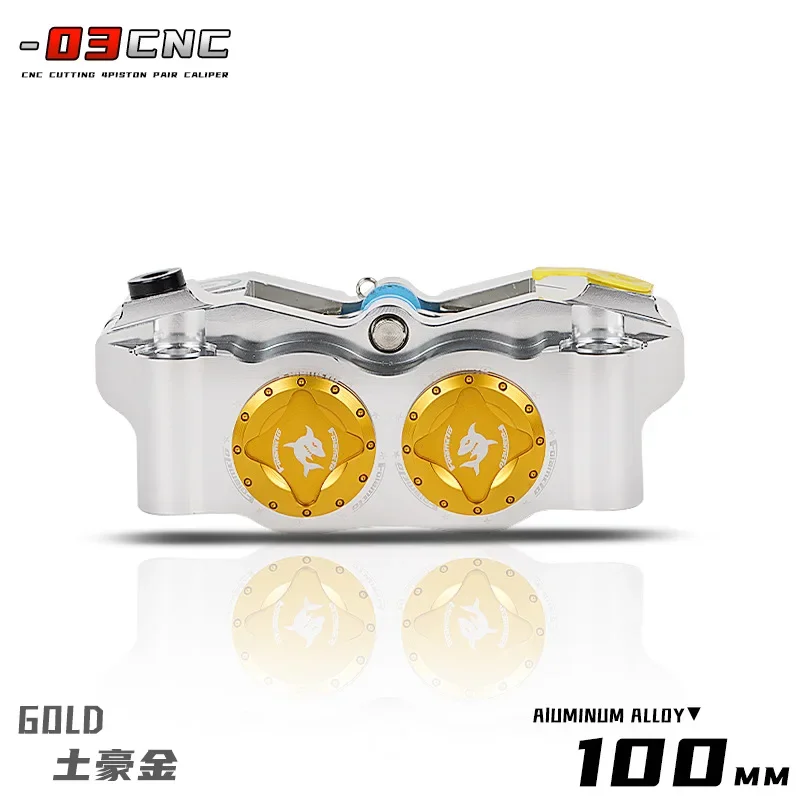 Motorcycle Universal CNC Racing Front Brake Calipers 100MM Lock Point 4 Pistons For N1s/U+b E80 N70