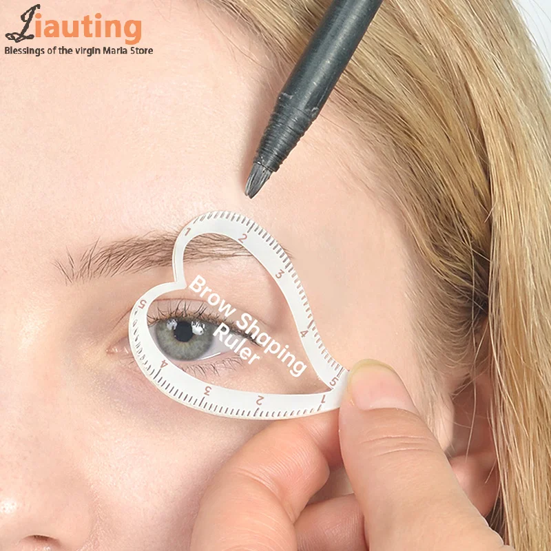 Regla para dar forma a las cejas, 1 Uds., regla para dar forma a las cejas, diseño de dibujo rápido de 1 minuto, herramienta fácil para cejas, plantillas para maquillaje permanente Microblading