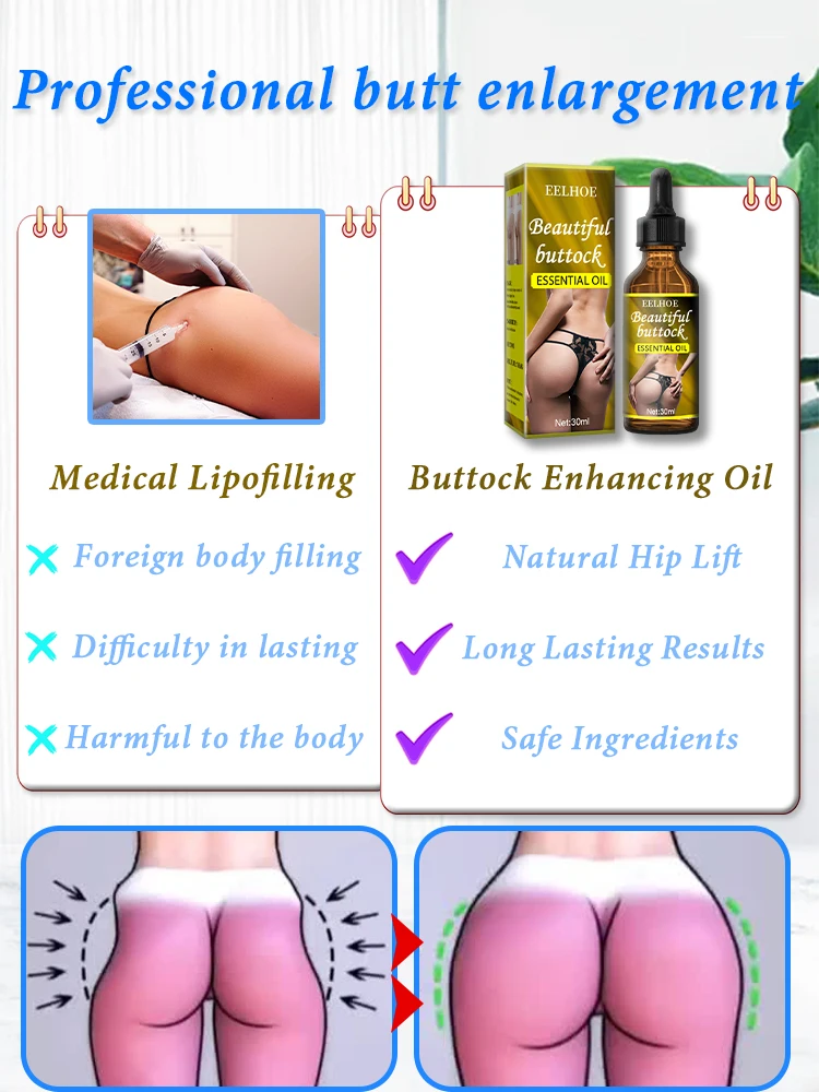 Buttock enlarge Butt Enhancement essential oil Fast Growth Butt lift Enhancer