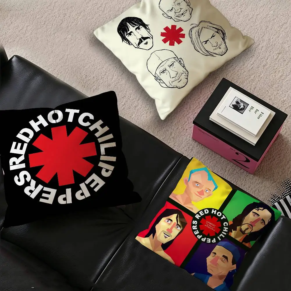 Popular Rock Band Red Hot Chili Peppers Pillow Gift Home Office Decoration Bedroom Sofa Car Cushion Cover case 45x45