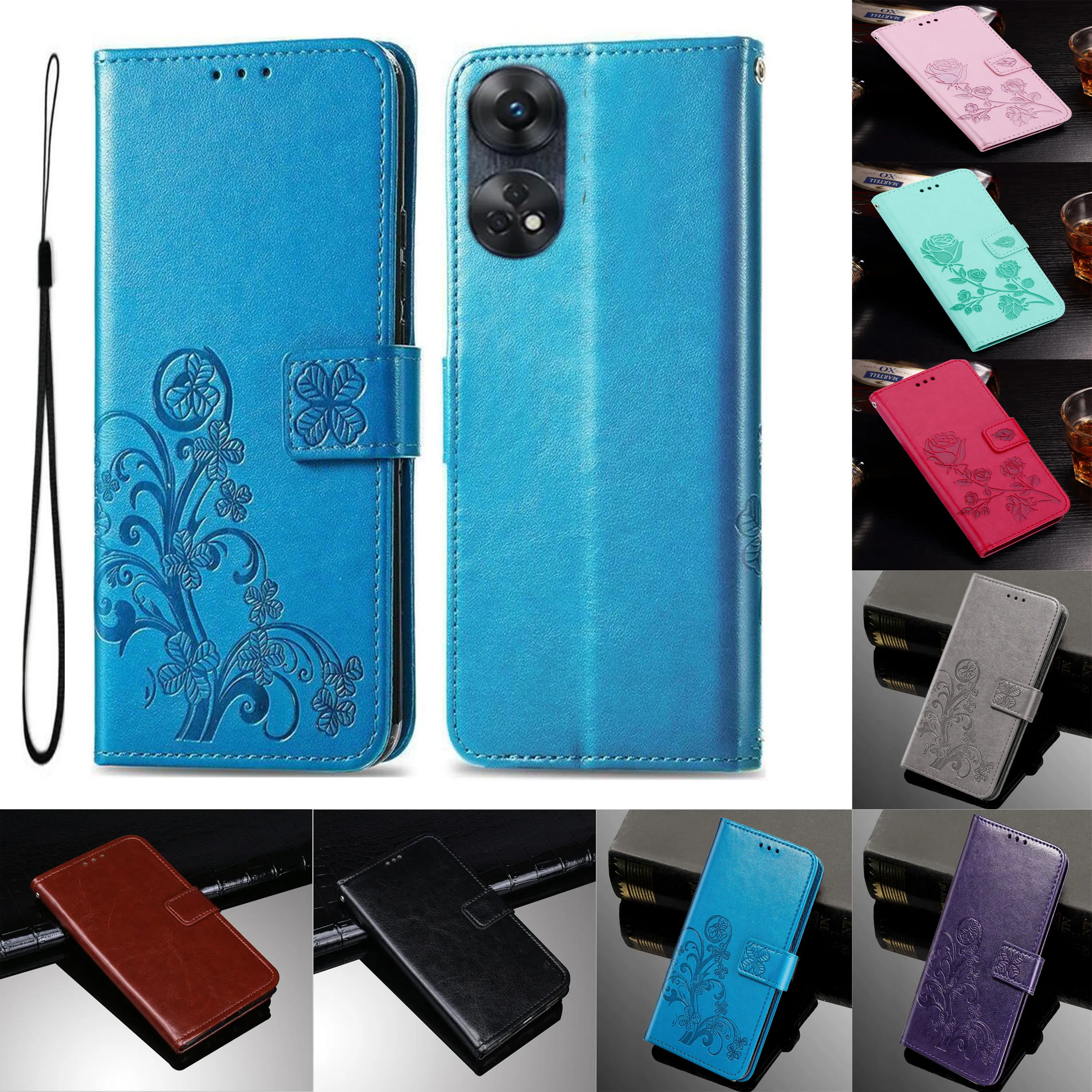 Funda Movil Para OPPO Reno8 T 4G CPH2481 Coque Original PU Leather Wallet Phone Cover For Capinha OPPO Reno 8T 5G Flip Case