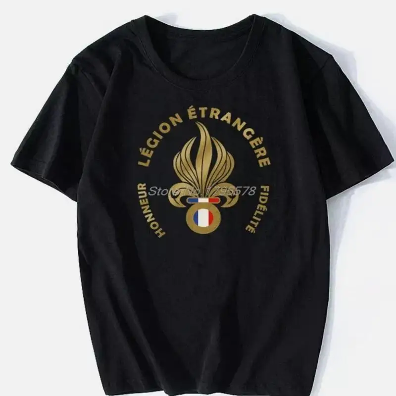 Legión Etrangere regimiento extranjero francés granate Logo camiseta verano hombres