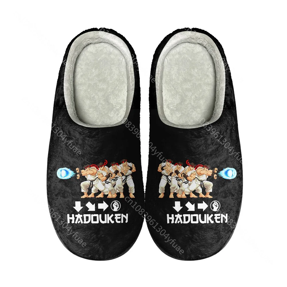 Street Fighters Graphic Home Cotton Custom Slippers Mens Womens Sandals Plush Rock Band Casual Keep Warm Shoes Thermal Slipper