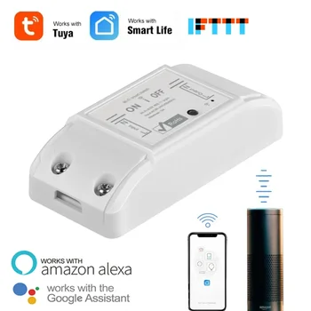 1 unidad WiFi interruptor de bricolaje inteligente control remoto inalámbrico control del hogar funciona con Alexa Google Home