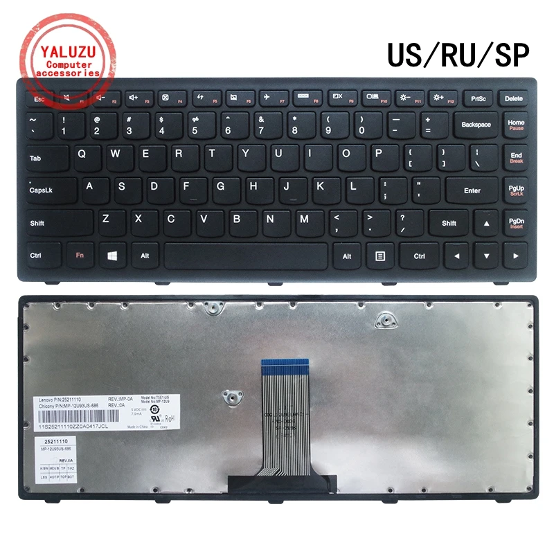 

US/RU/SP NEW Laptop Keyboard For Lenovo G400S G400AS G400AT G400AM G405S G410S/ST Z410 N410/AS S410P FLEX14A FLEX14D FLEX14G