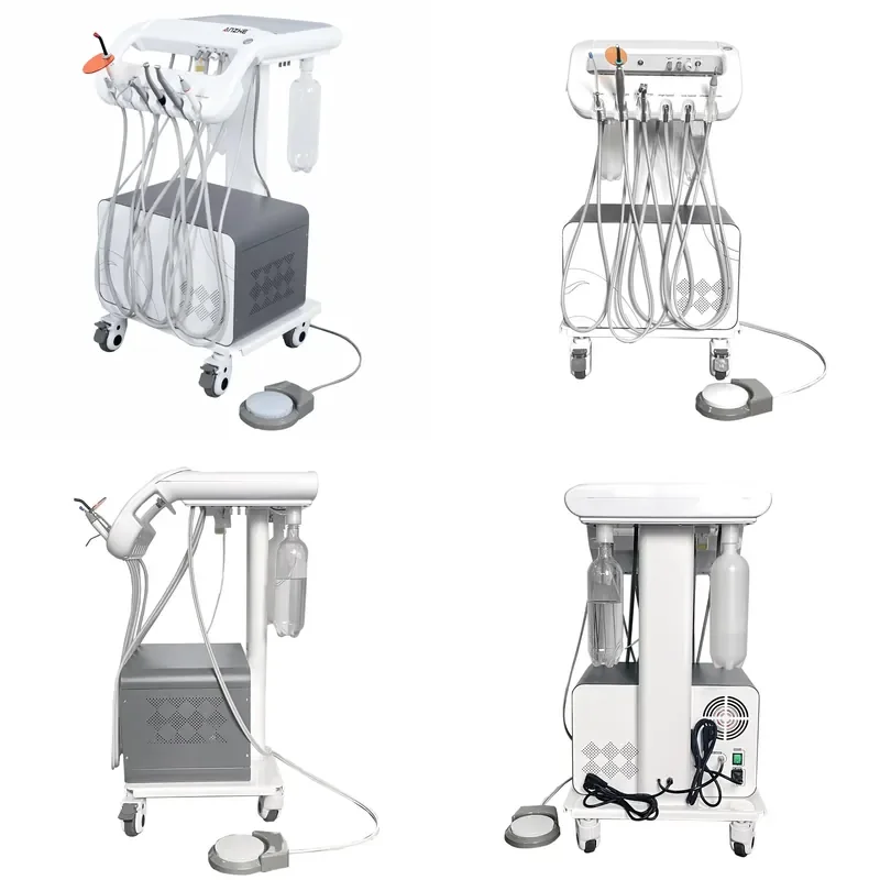 Portable Dental Turbine Unit with Air Compressor for Mobile Dental Carts