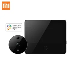 Xiaomi Mijia-timbre con cámara inteligente, Ojo de gato, visión nocturna infrarroja, Detector facial, detección humana por Ia, pantalla LCD, funciona con la aplicación Mi