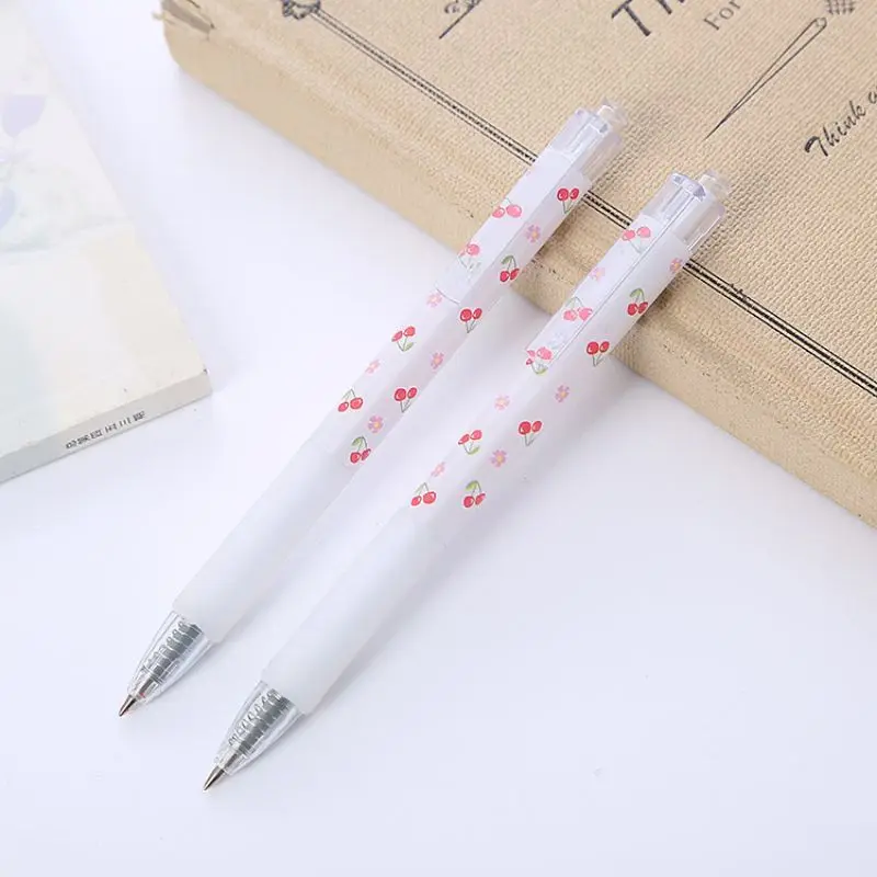 1 Piece Lytwtw's Cute Gel Pen Creative Cartoon Peaches Gift Press Office Gift School Supplies Stationery Kawaii Funny Pens