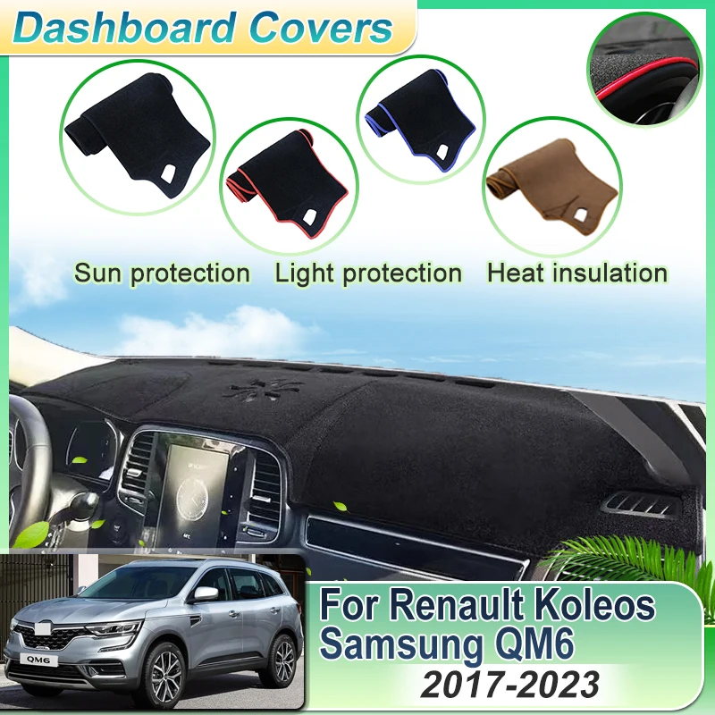 

Car Dashboard Rug Cover For Renault Koleos Samsung QM6 HC 2017~2023 2022 Dash Mat Sun Shade Carpet Protective Auto Accessories