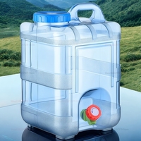 10-15 portable water container, large capacity bucket with leaked faucet for camping, picnics, hiking, outdoor activities