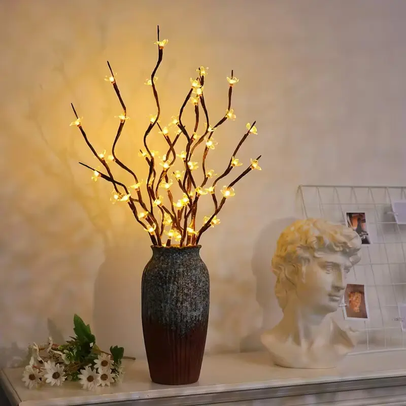 

Brown Cherry Blossom Tree Branch Lights LED Decoration Fairy Light String Battery-Powered Warm White/Color Twig Lights