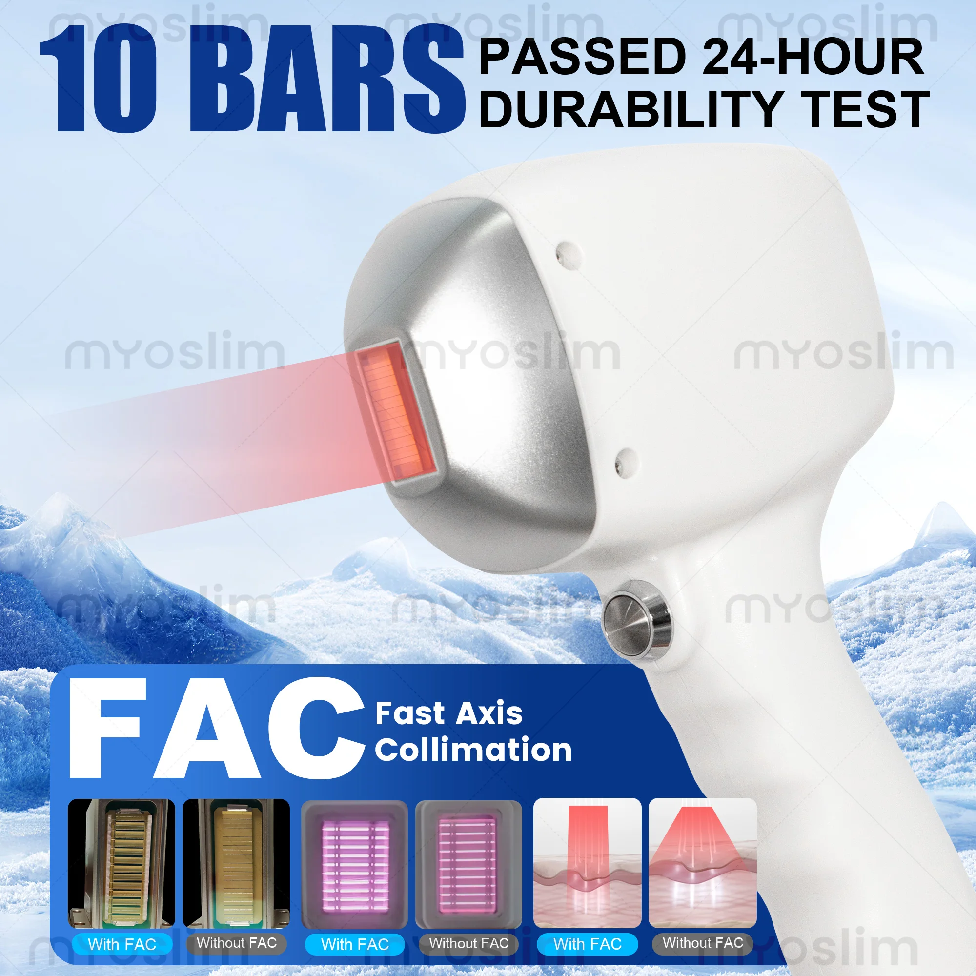 Diode Laser Hair Removal 4 IN 1 7000W FAC 6 wavelengths Soprano Painless Permanent Hair Removal CE Certified Beauty Device