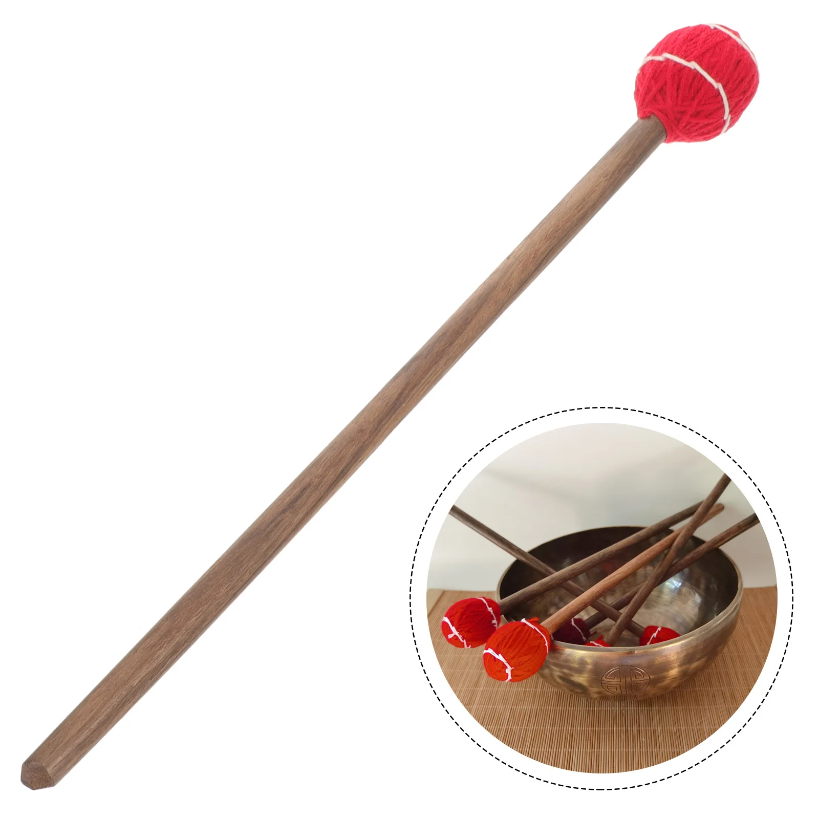 Wol Garen Hamer Klankschaal Mallet Houten Stok Voor Meditatie Yoga Studio Klankschaal Accessoire Nepal Boeddha Stok