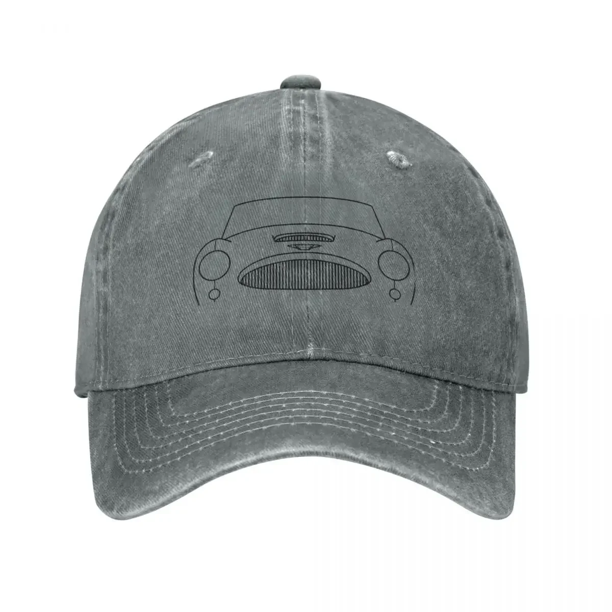 Austin-Healey 3000 classic car outline graphic (black) Baseball Cap Hood Golf Mens Caps Women's