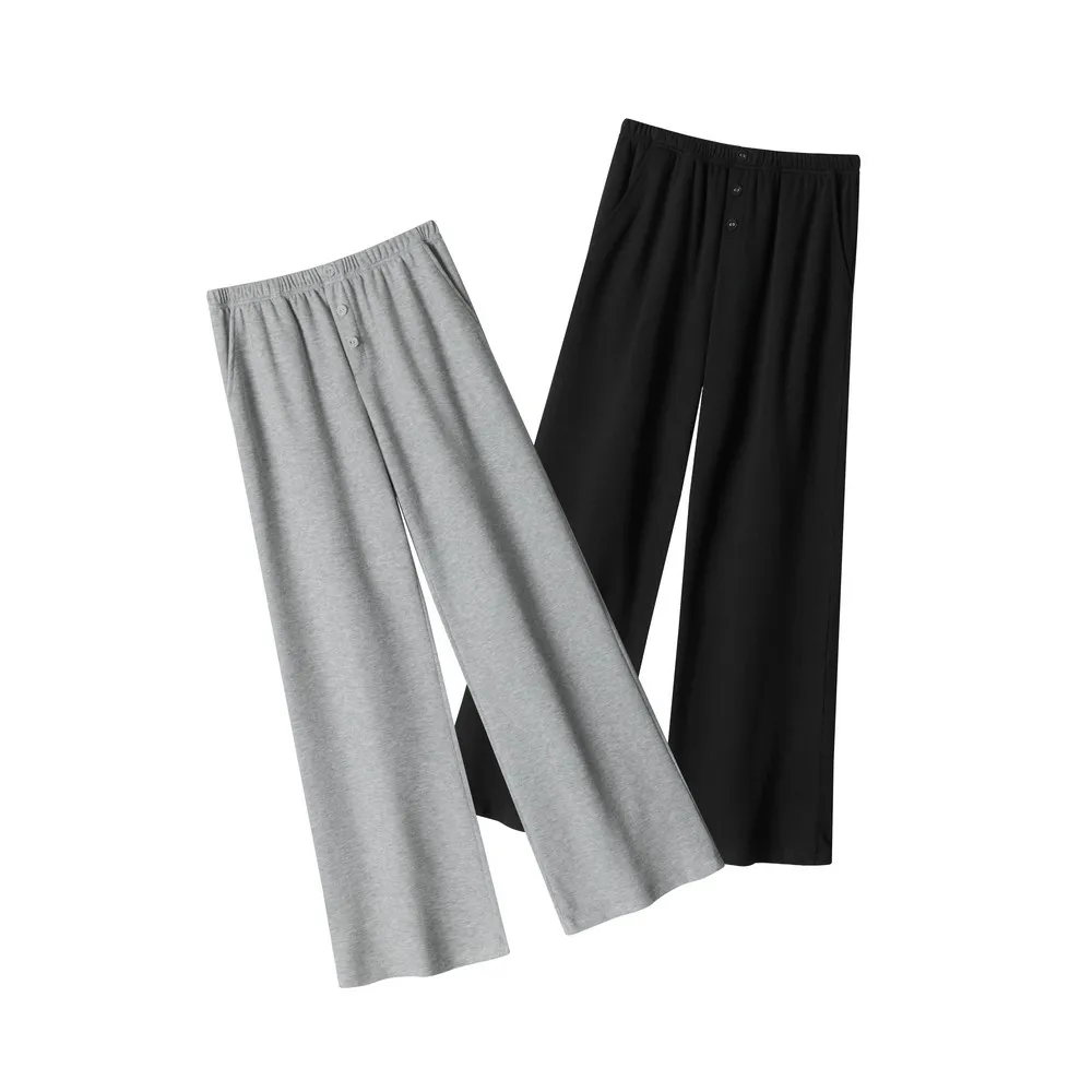 Elastische taille Super dun licht zacht Basic Casual Pure kleur broek Broeken voor dames Grils Street chic Winter Lente Trending