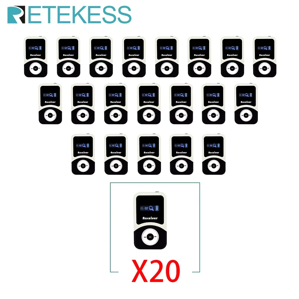 Retekess T130 T131 Tour Guide Accessories Tour Guide Wireless Audio System Wireless Audio Transmitter Receiver For Training
