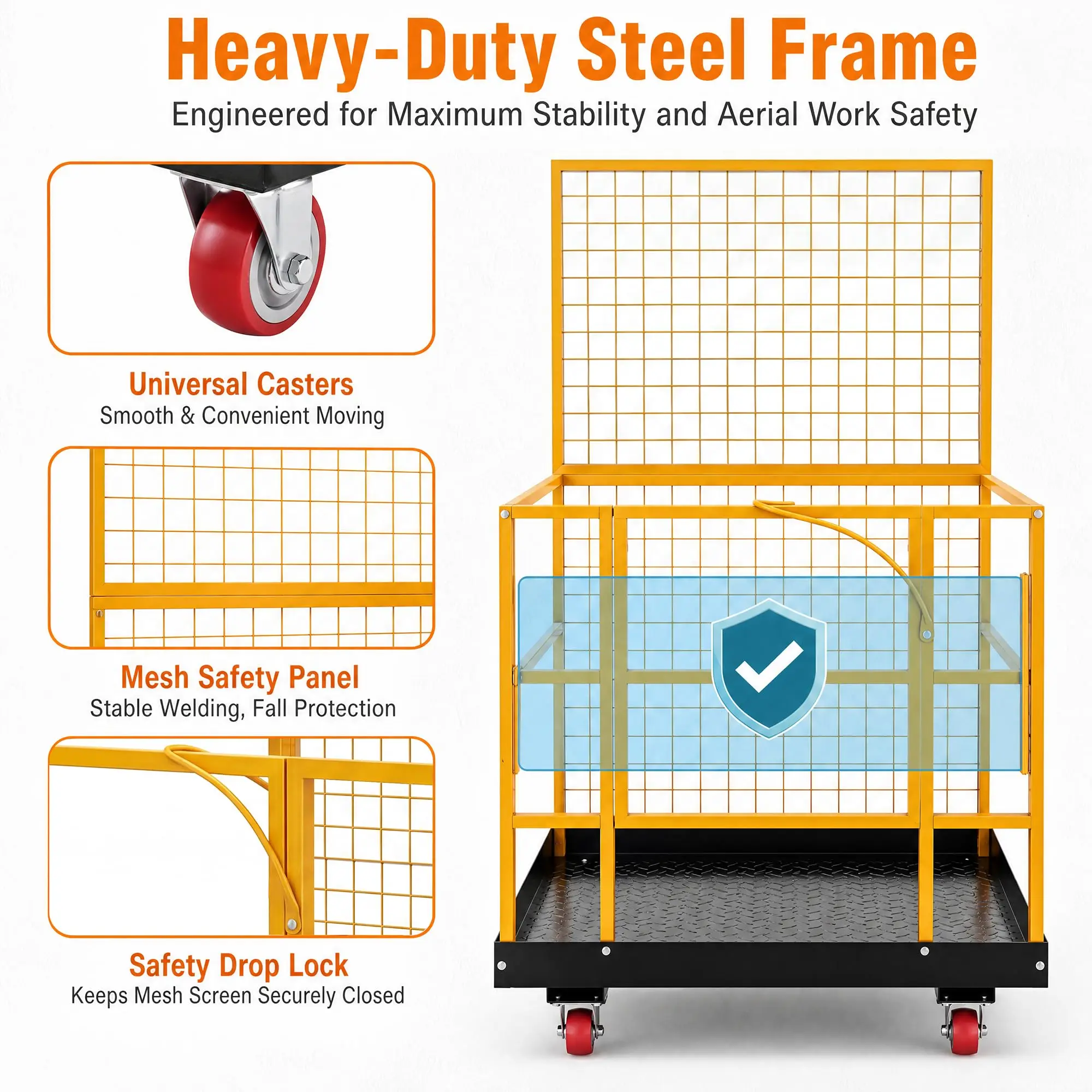 Forklift Safety Cage Man Basket, 43