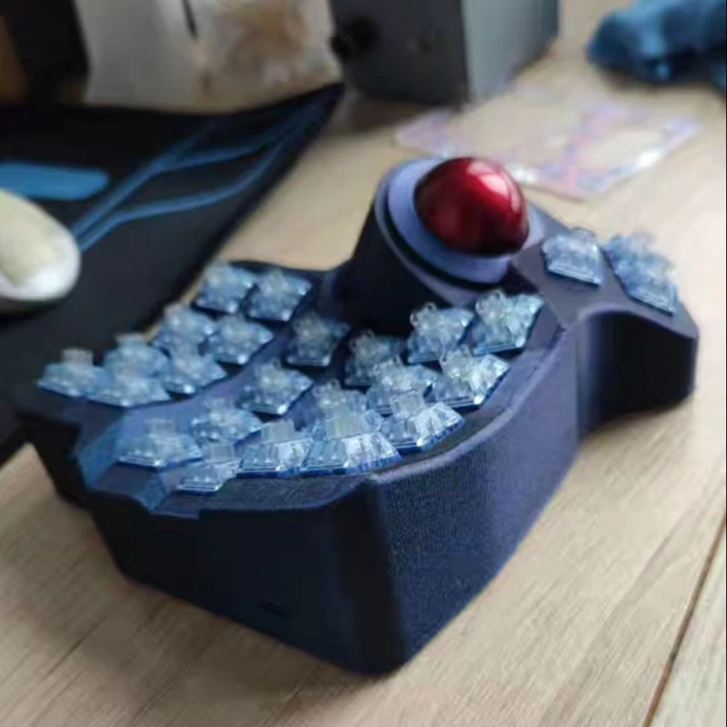 Charybdis Keyboard Kit Bluetooth Split Keyboard 4*6 Custom RGB ZMK Hot Swap Curved Keyboard Without Axis and keycaps/Trackball