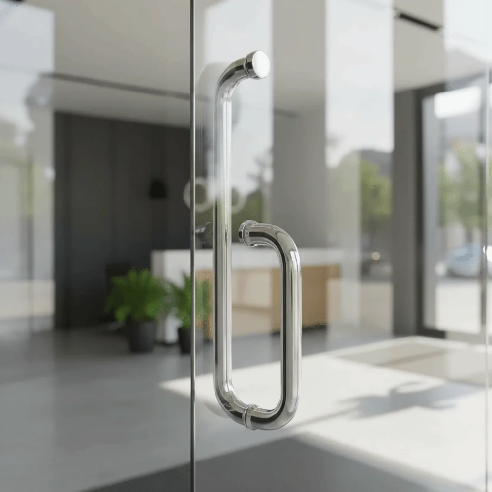 

304 Stainless Steel Shower Room Handle Thickened Design Bright Black Finish Bathroom Handle Copper Core High-End Atmosphere