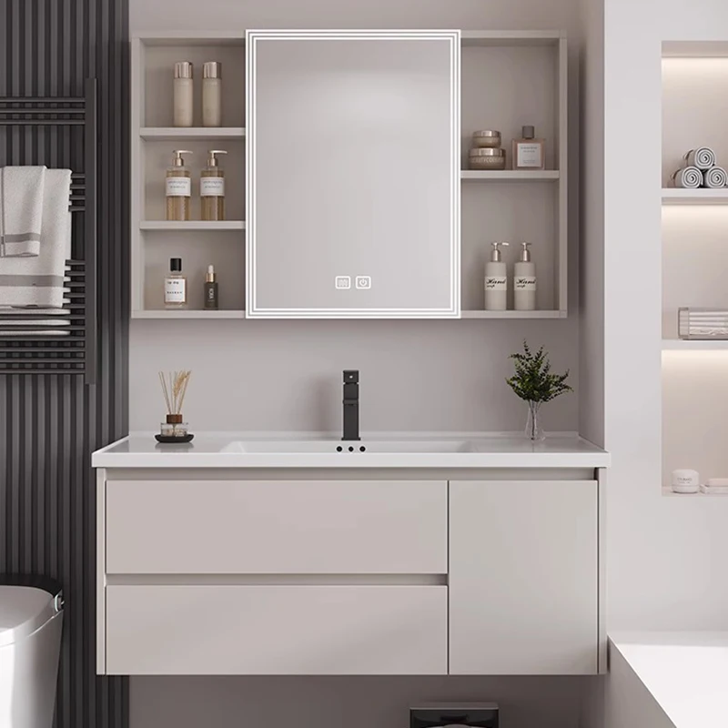 Locker Shower Bathroom Cabinets Smart Light Sanitation Home Furniture Vanity Mirror Bathroom Cabinets Simple Miroir De Salle