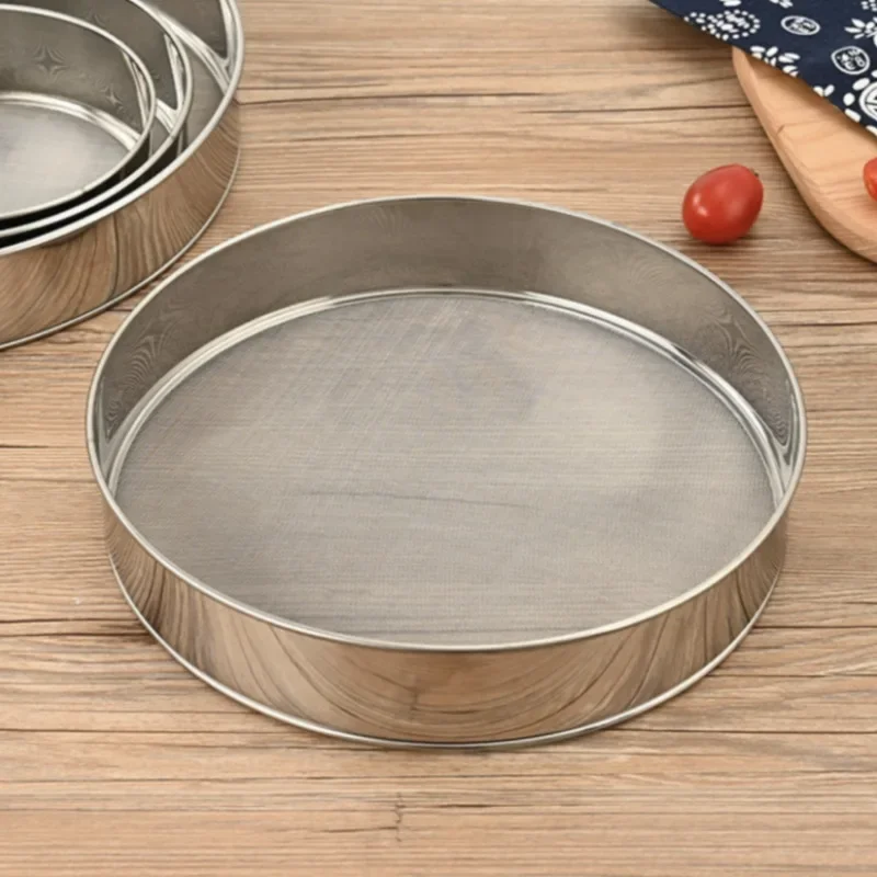 Kitchen Tools Accessories Cooking Sieve for Flour Tea Pasta Strainer Tamis Flours Mesh Rice Pastry Utensils Stainless Steel Mesh