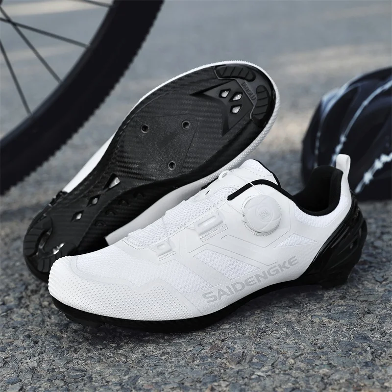 

Cycling Shoes Road Bike Men Racing Contest Self-Locking Speed Bicycle Sneakers Women Spd Cleats Cycling Footwear 36-47
