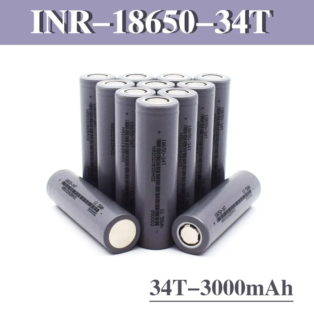 18650 34T10c1000 cycles Ion Rechargeable Battery, 3.7V, 3000mAh,Suitable for Toys, Flashlights, Power Tools and Other Equipment