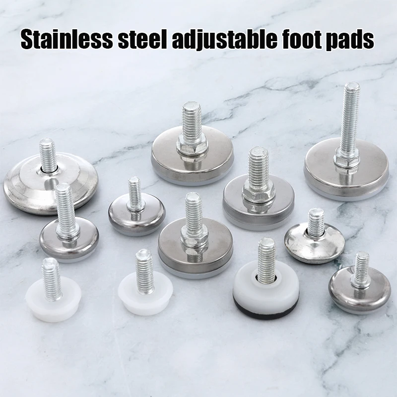 

Stainless steel Adjustable Furniture Feet Nylon Base Levelers, for Sofa, Table, Chair, Cabinet, Workbench of Leveling feet