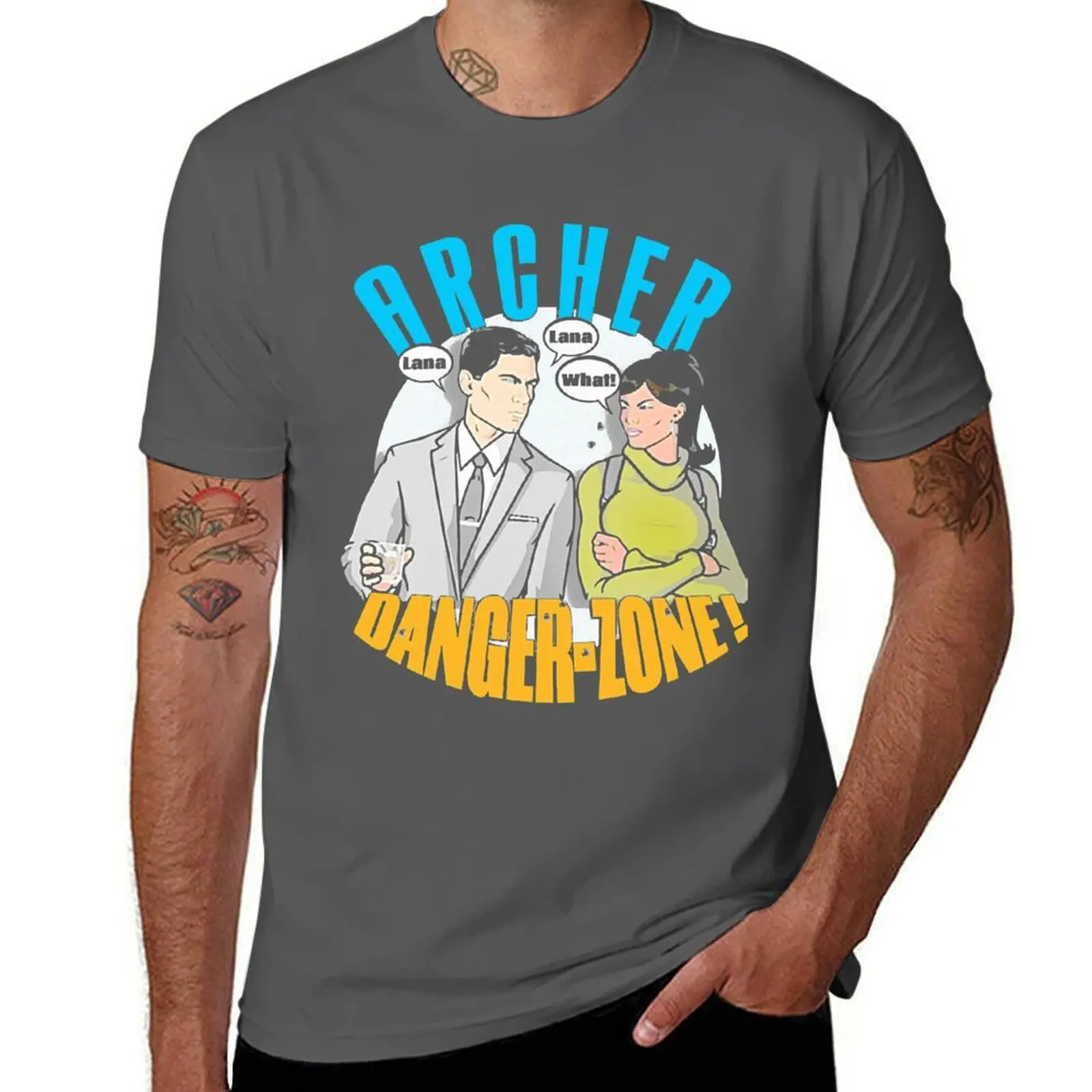 Archer Danger Zone! T-Shirt Basic Simple Design Short Sleeve Shirt