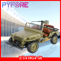 HG4-58 Willys - 1/14 RC Electric Remote Control MINI Simulation Military Truck Toys for Adult & Kids, RC Cars