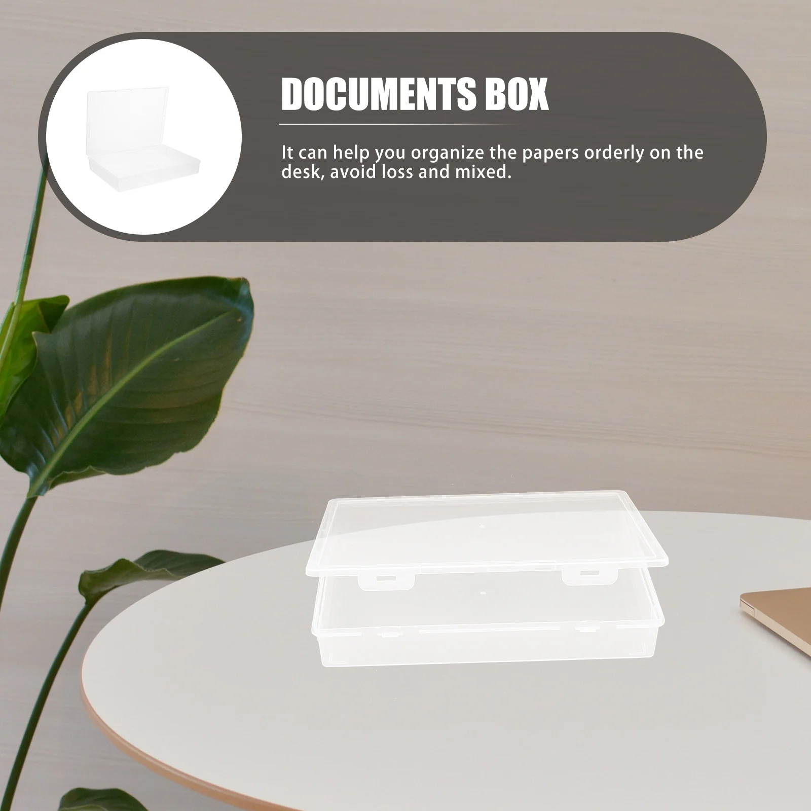 Scatola porta documenti Robusto organizer trasparente per file di carta da tavolo Organizzatore di certificati di grande capacità Archiviazione pratica