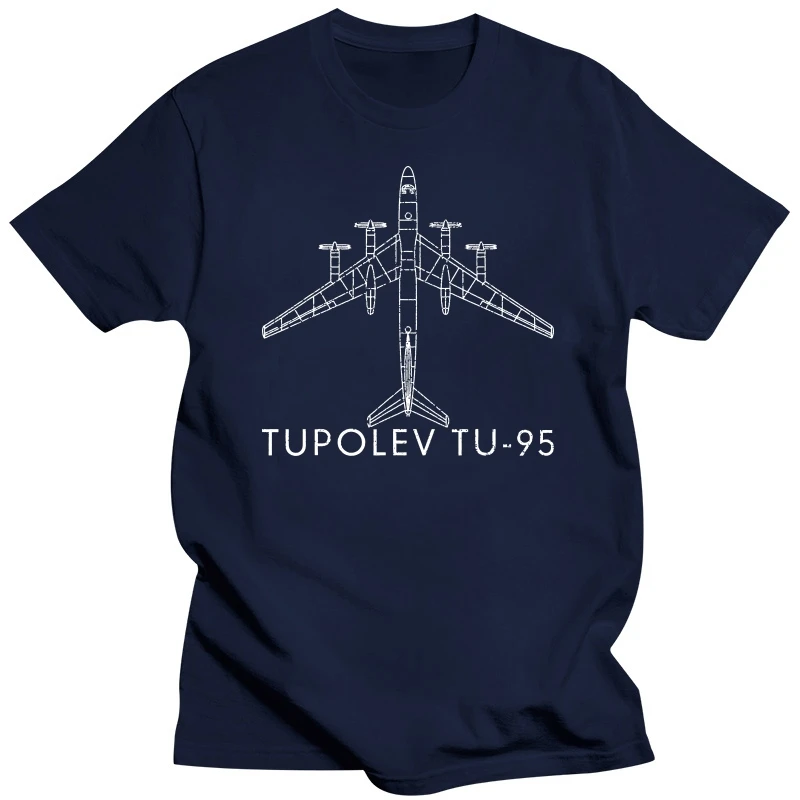 Russian Warplane Tupolev Tu-95 Bear Strategic Bomber T-Shirt Summer Cotton Men T Shirt New Streetwear Oversize tees