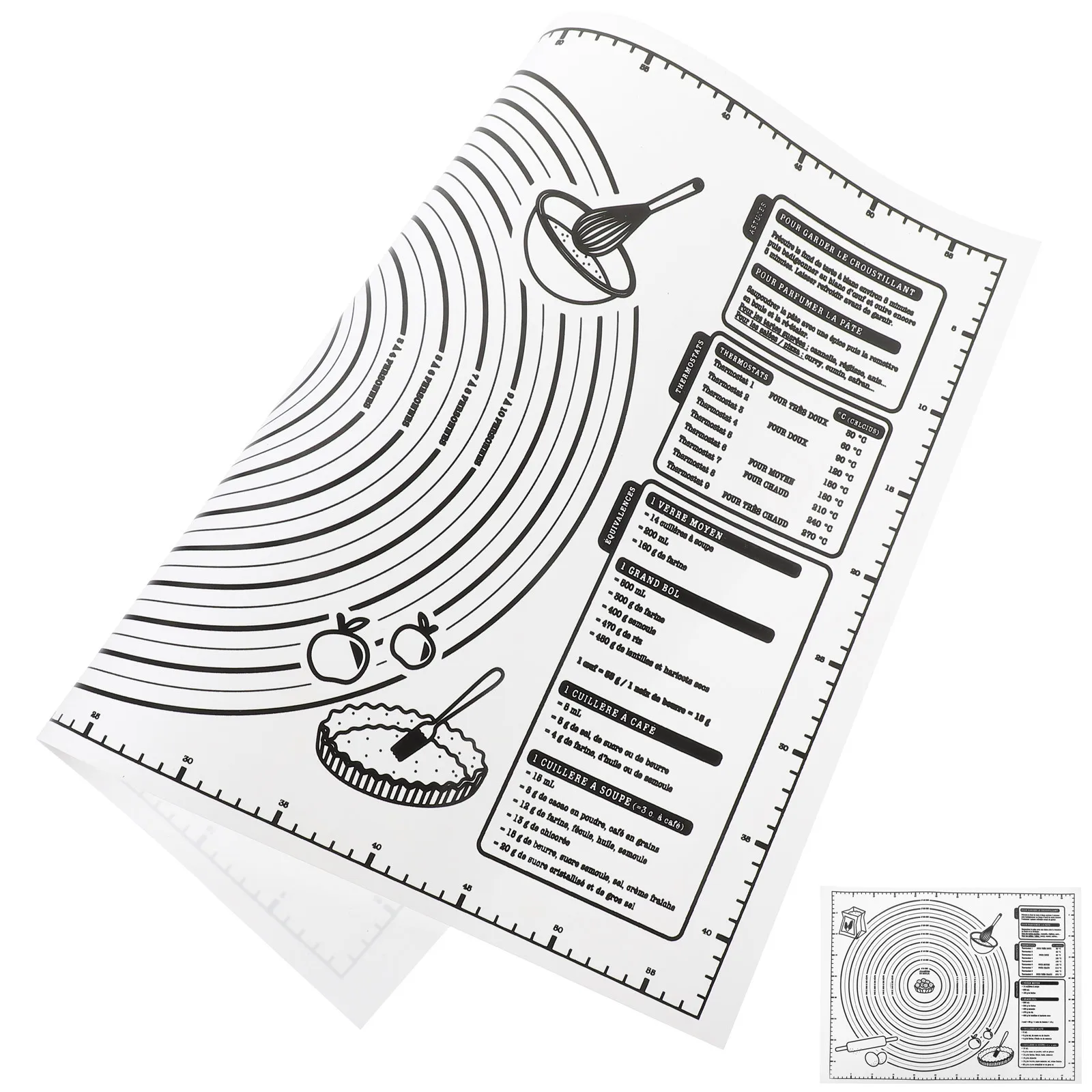 

Silicone Pastry Mat Nonstick Baking Mat for Rolling Dough Kneading Dough Pad Reusable Baking Supplies Kitchen Accessories