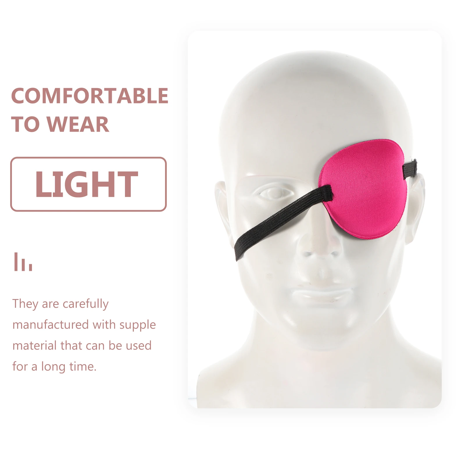 4pcs Eye Mask for Kids Amblyopia Patch Single Cover Adjustable Pirate Eye Patch Lightweight Comfortable Health Care