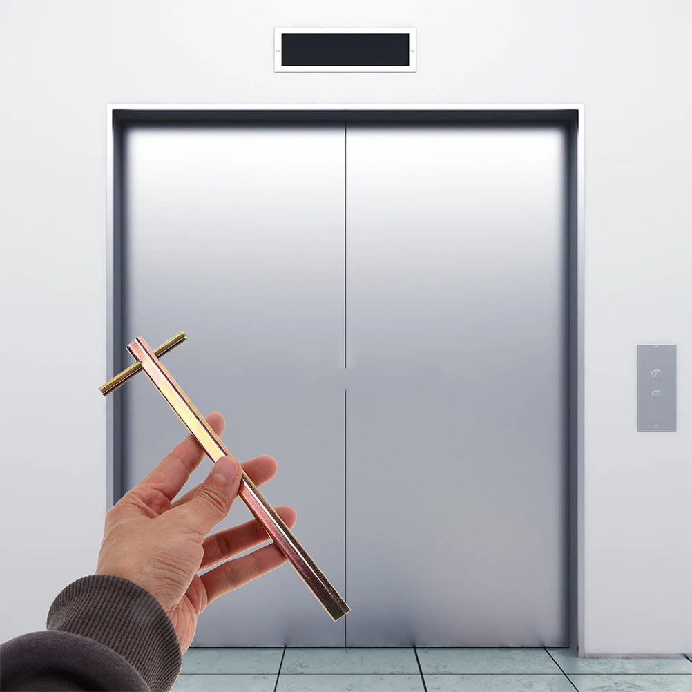 

2Pcs Emergency Elevator Door Keys Extended Triangular Lock Key Elevator Spare Parts Giant 200mm Matel Triangular Locks