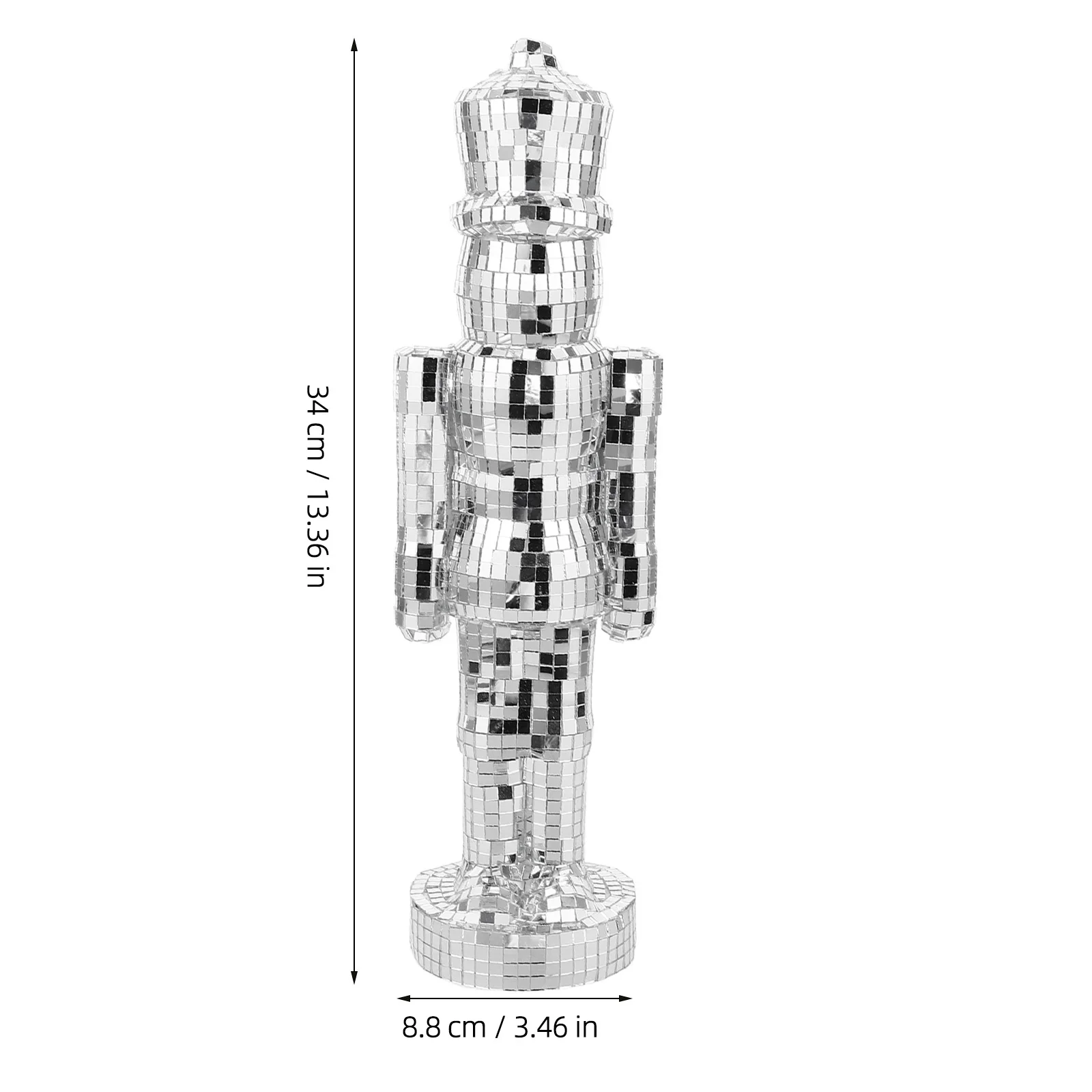 كسارة البندق الزجاجية لعرض عيد الميلاد 34 سم ديكور جندي عيد الميلاد الإبداعي قطعة مركزية لطاولة العطلات ديكور كسارة البندق