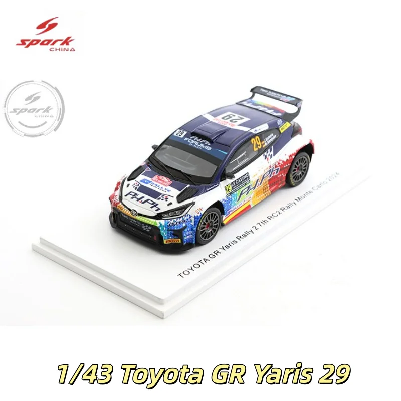 

Искра 1/43 Toyota GR Yaris 29 Monte Carlo Rally 2024, модель автомобиля из смолы, игрушка для мальчиков, коллекционное украшение для взрослых.